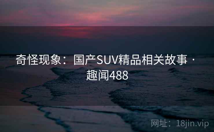 奇怪现象：国产SUV精品相关故事 · 趣闻488
